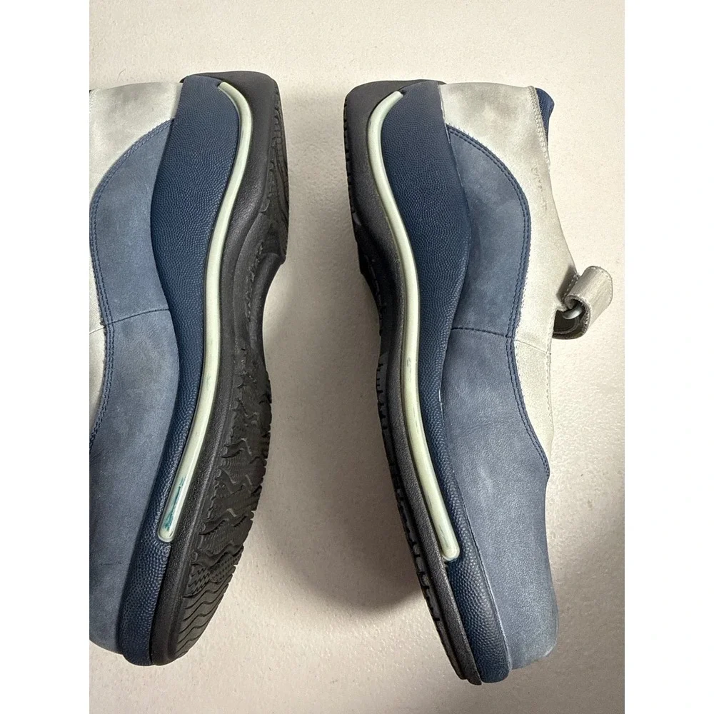 Dansko Women Mary Jane Blue Grey Nubuck Leather Comfort Shoes Strap EU 41. 10.5
